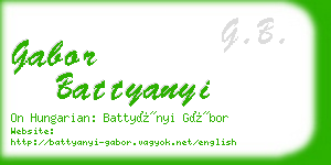 gabor battyanyi business card